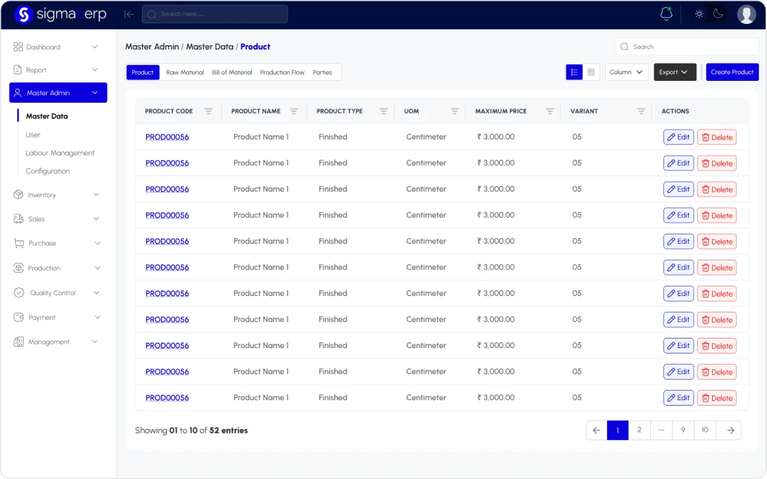 ERP Dashboard